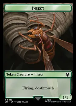 4x Insect (deathtouch) / Elf Warrior Token - NM - Tales of Middle-earth - MTG - Image 1