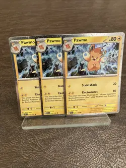 2024 Pokemon Pawmo Cosmos Holo Paldea Evolved 3-Card Lot 075/193 - Image 1