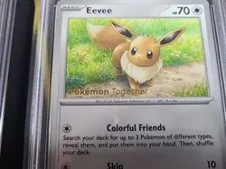 Pokemon Together Stamped Pikachu #025 & Eevee #133 PSA 9 MINT SEQUENTIAL 151 MEW - Image 3