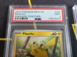 Pokemon Together Stamped Pikachu #025 & Eevee #133 PSA 9 MINT SEQUENTIAL 151 MEW - Image 4