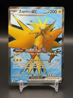 Pokemon Scarlet & Violet 151 192/165 Zapdos ex Ultra Rare - Image 1