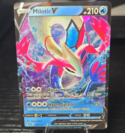 Pokemon TCG Milotic V 043/192 Rebel Clash Ultra Rare Holo 210HP Basic 2020 - Image 1