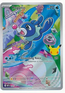 2026 POKEMON MEGA EVOLUTION FIRST PARTNER POPPLIO #045 MINT - Image 1