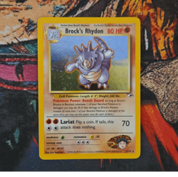 The Pokemon Company Brock's Rhydon Gym Heroes Holo Rare 002/132 80 HP Unlimited - Image 1