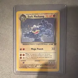 Dark Machamp 10/82 Team Rocket Holo Rare 70 HP Stage 2 Pokemon TCG English - Image 1