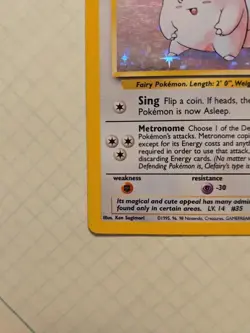 Clefairy 005/102 Base Set Unlimited Holo Rare English LP 1999 Pokemon TCG - Image 2