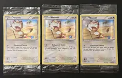 2016 POKEMON TOYS R US PROMO HOLO RARE MEOWTH X3 NM SEALED SET - Image 1