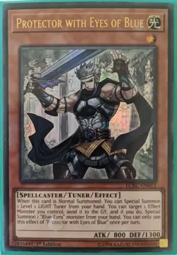YuGiOh Protector with Eyes of Blue Ultra Rare 1st Edition LCKC-EN013 NM - Image 1