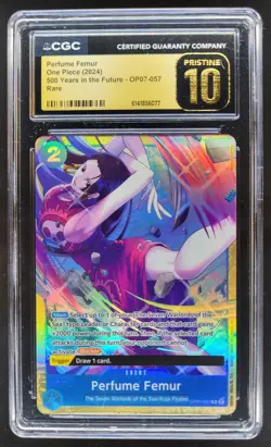 2024 ONE PIECE PERFUME FEMUR RARE OP07-057 CGC 10 PRISTINE B PT - Image 1