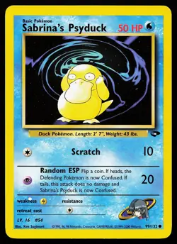 Sabrina's Psyduck 99/132 Common Gym Challenge Pokemon Card - Image 1