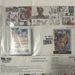 Bandai Dragon Ball Super ILLUSTRATIONS-01 64 Card Sleeves Goku Vegeta - Image 1