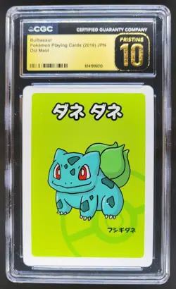 2019 POKEMON PLAYING CARDS JAPANESE BULBASAUR OLD MAID CGC 10 PRISTINE RC7 - Image 1