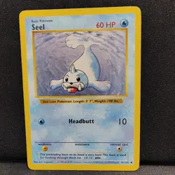 1999 Seel Old Pokemon Base Set Shadowless 41/102 Vintage Original 1st Year Card - Image 3