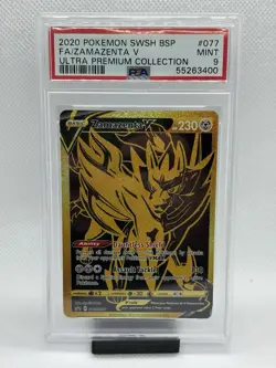 2020 Pokemon Swsh Bsp FA/Zamazenta V Ultra Premium Collection PSA 9 Mint - Image 1