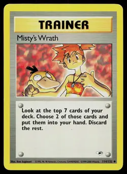 Pokemon Card Gym Heroes Misty's Wrath 114/132 Unlimited Uncommon - Image 1