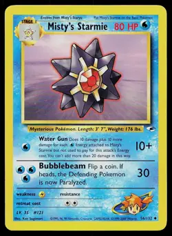 Pokemon Card Gym Heroes Misty's Starmie 56/132 Unlimited Uncommon - Image 1