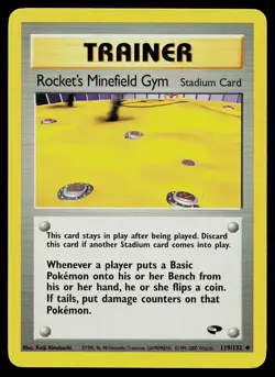 Pokemon Card Gym Challenge Rocket's Minefield Gym 119/132 Uncommon - Image 1