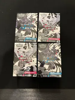 Pokemon TCG Black Bolt and White Flare Booster Bundle Set of 4 *SEALED* - Image 1