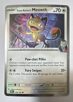 Team Rocket's Meowth (Cosmos Holo) 149/182 Miscellaneous Cards & Products Holo - Image 1