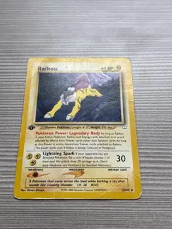 Raikou 22/64 Rare 1st Edition Neo Revelation Pokemon Card Non Holo - Image 2