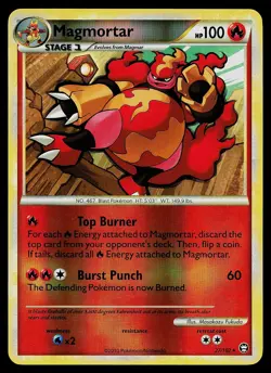 Pokemon Card - Magmortar HGSS Triumphant 27/102 Reverse Holo Rare - Image 1