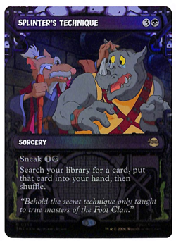 MTG Splinter’s Technique SHOWCASE FOIL NM TMNT Universes Beyond TMC #0114 Rare - Image 1