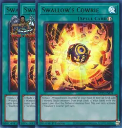 Yugioh! 3x Swallow's Cowrie MP25-EN174 Ultra Rare 1st Ed NM - Image 1