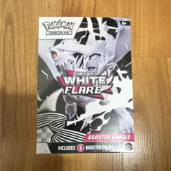 Pokemon Scarlet & Violet White Flare Booster Sealed Box 6 Packs Reshiram 2025 - Image 1