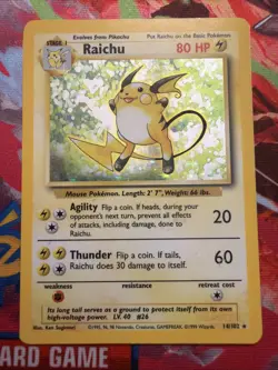 Pokemon TCG Raichu Base Set 14/102 Holo Rare - Image 2