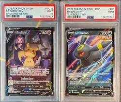 PSA 9 MIMIKYU V TG16 BRILLIANT STARS UMBREON V BLACK STAR PROMO POKEMON MINT BM - Image 1
