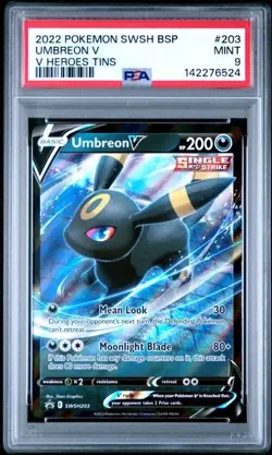 PSA 9 MIMIKYU V TG16 BRILLIANT STARS UMBREON V BLACK STAR PROMO POKEMON MINT BM - Image 4