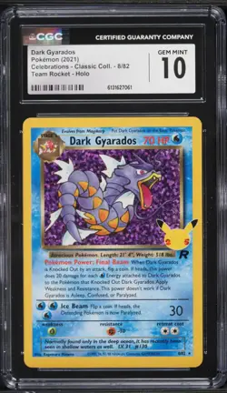 2021 Pokemon Celebrations Dark Gyarados CGC 10 - Image 1