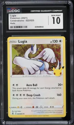 2021 Pokemon Celebrations Holo Lugia #22 CGC 10 - Image 1
