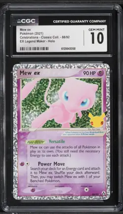 2021 Pokemon Celebrations Mew ex #88 CGC 10 - Image 1