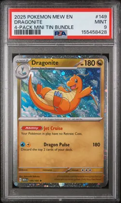 Dragonite Pokemon Promo 149 NM PSA 9 COSMOS - Image 1