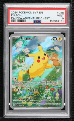 Pikachu FA Holo Pokemon Scarlet & Violet Paldea Adventure Chest Black Star Promo - Image 1