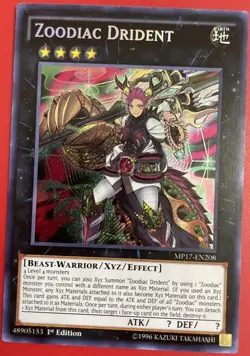 Yugioh Zoodiac Drident MP17-EN208 - Secret Rare 1st Edition - Image 1