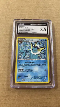 CGC 8.5 Vaporeon BW89 Black Star Promos Sylveon Collection Pokemon - Image 1