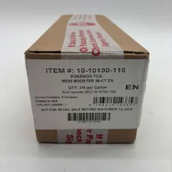Pokemon TCG ME02 Phantasmal Flames Booster Box Case SEALED/NEW - Image 1