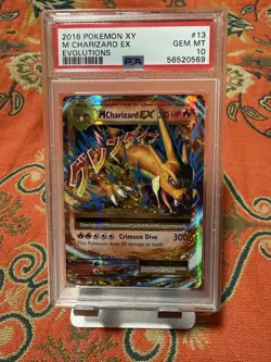 2016 POKEMON XY EVOLUTIONS #13/108 M CHARIZARD EX PSA 10 - Image 1