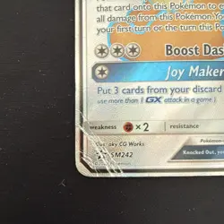 Eevee GX SM242 Holo - Black Star Promo Pokemon HP Damaged Sun & Moon - Image 2