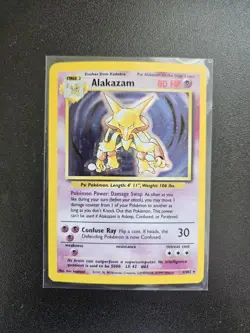 Pokemon Alakazam Base Set 1/102 Holo Rare Holo 80 HP English - Image 1