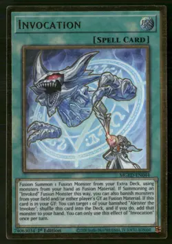 Invocation MGED-EN044 Premium Gold Rare Yu-Gi-Oh 1st Edition Near Mint - Image 1