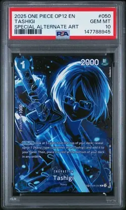 ONE PIECE TASHIGI 2025 OP12-LEGACY OF THE MASTER #050 SPECIAL ALT ART PSA 10 - Image 1