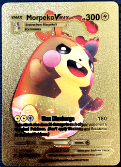 Morpeko Vmax HP 300 Premium Gold Foil Fan Art Vinyl Textured Collector Pokemon - Image 1