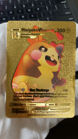 Morpeko Vmax HP 300 Premium Gold Foil Fan Art Vinyl Textured Collector Pokemon - Image 2