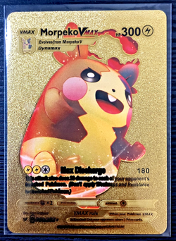 Morpeko Vmax HP 300 Premium Gold Foil Fan Art Vinyl Textured Collector Pokemon - Image 4