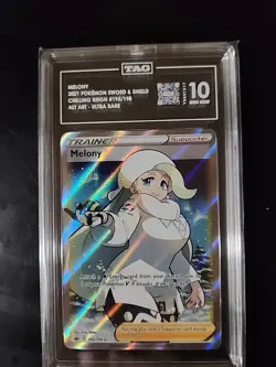 Melony 195/198 Full Art Trainer 2021 Chilling Reign Pokemon Card TAG 10 - Image 1