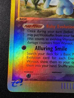 Wynaut 54/100 EX Sandstorm Pokemon Card Reverse Holo Foil Rare Near Mint - Image 5