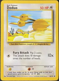Doduo 048/102 Base Set Regular - Pokemon Card - Image 1